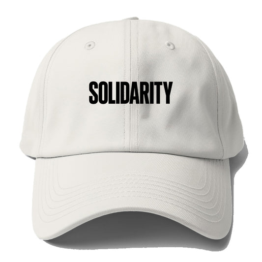 Bold typography design - "SOLIDARITY" - standing together, support - Baseball Cap For Big Heads - Off White