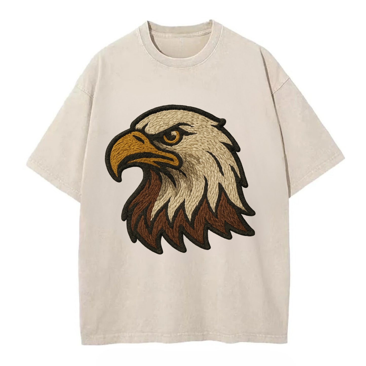 American Eagle Head  - Vintage T-shirt - Off White