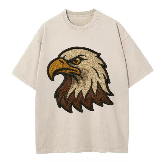 American Eagle Head  - Vintage T-shirt - Off White