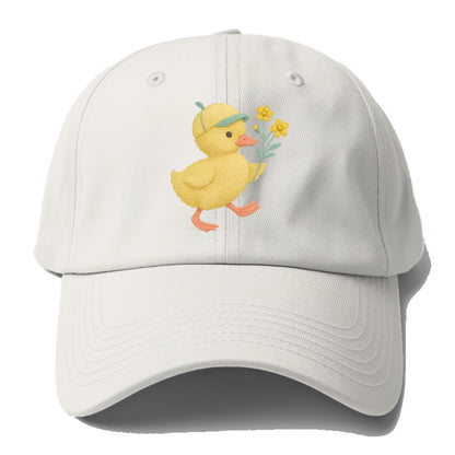 Yellow Duckling - Baseball Cap For Big Heads - Off White