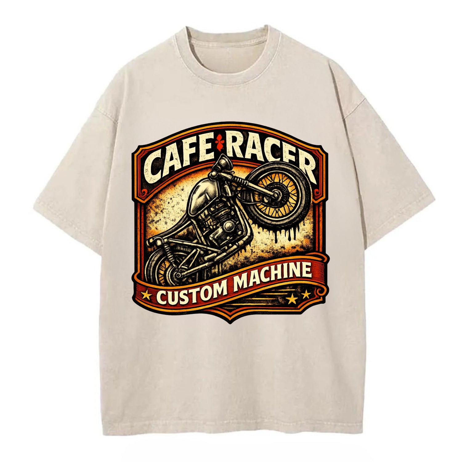 Cafe Racer - Vintage T-shirt - Off White