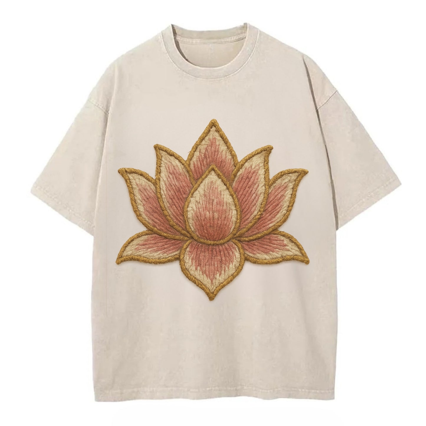 Lotus Flower - Vintage T-shirt - Off White