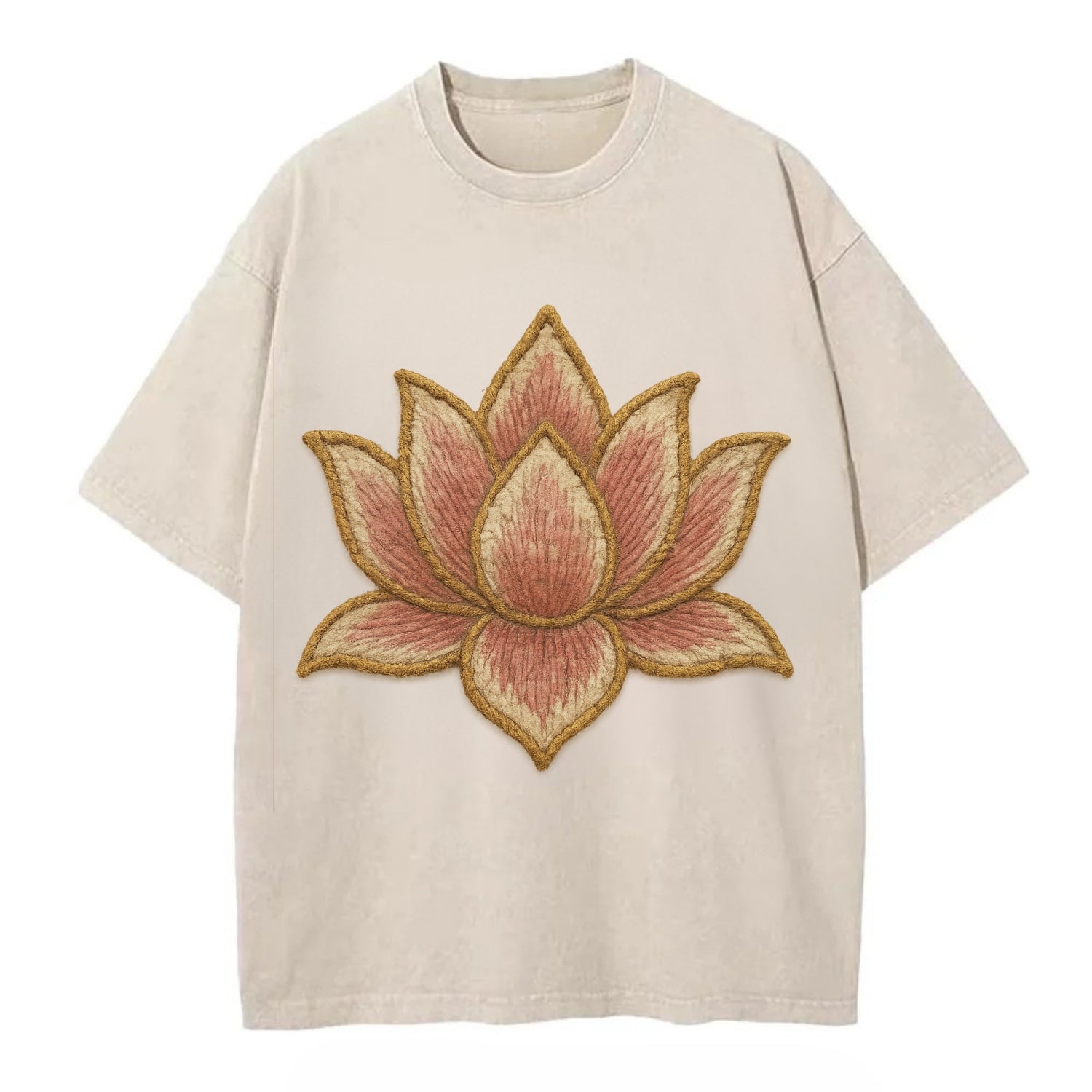 Lotus Flower - Vintage T-shirt - Off White