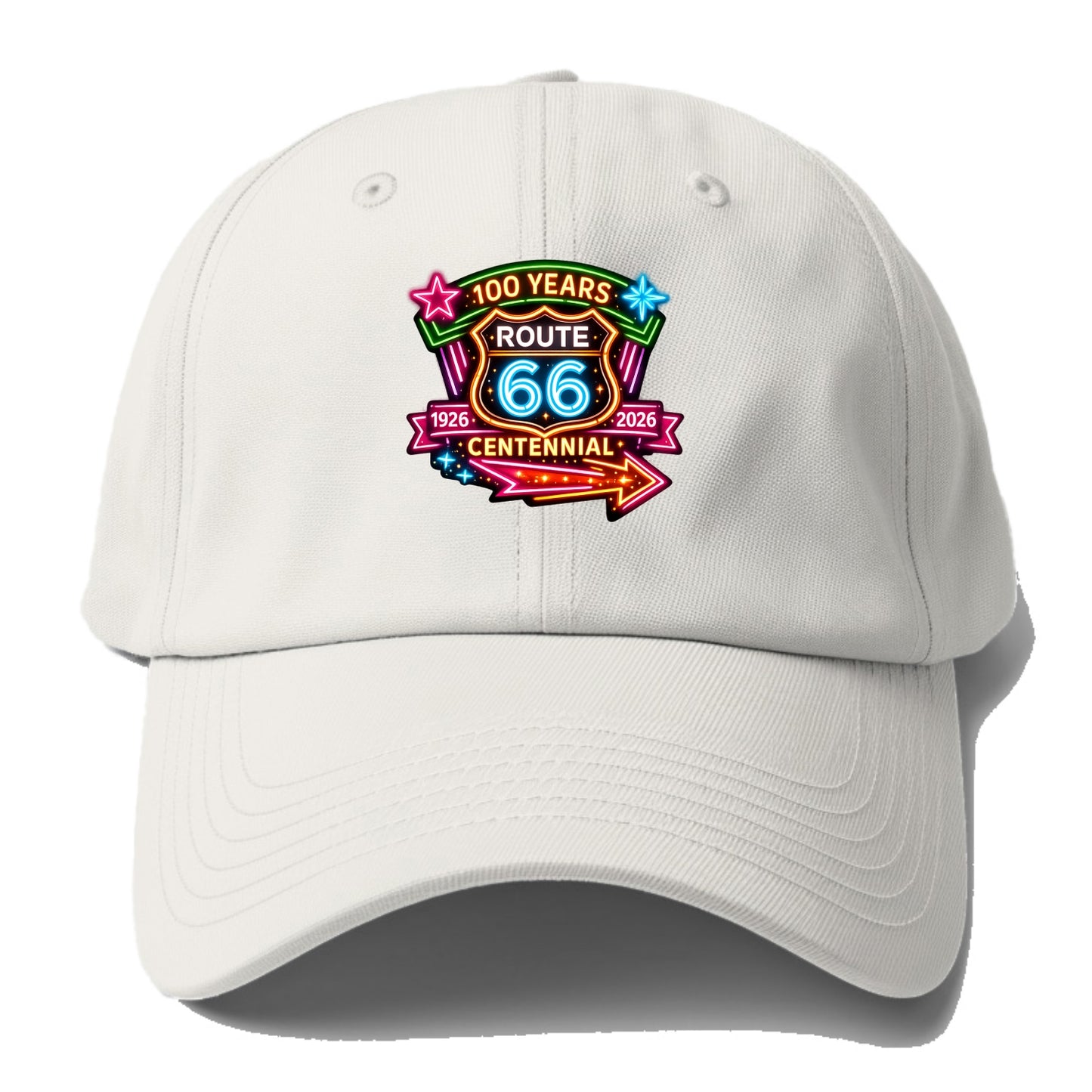 CENTENNIAL BADGE | 100 Years celebration emblem | 1926-2026 dates | Anniversary - Baseball Cap - Off White