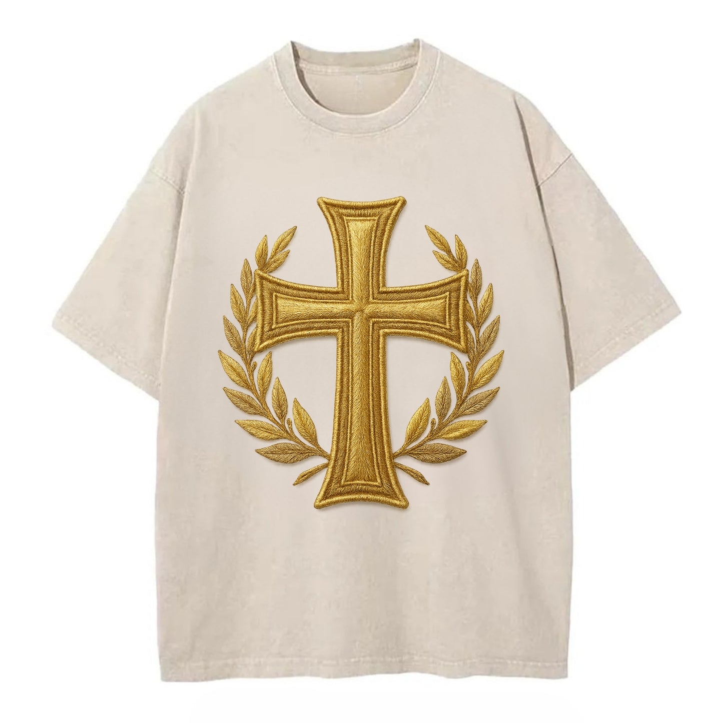 Victory Cross  - Vintage T-shirt - Off White
