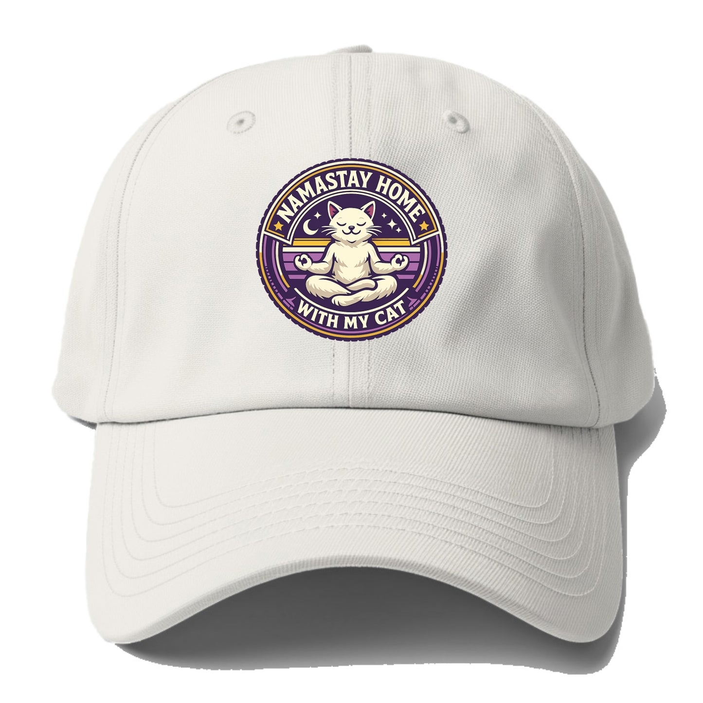 Zen Feline Retreat - Baseball Cap - Off White