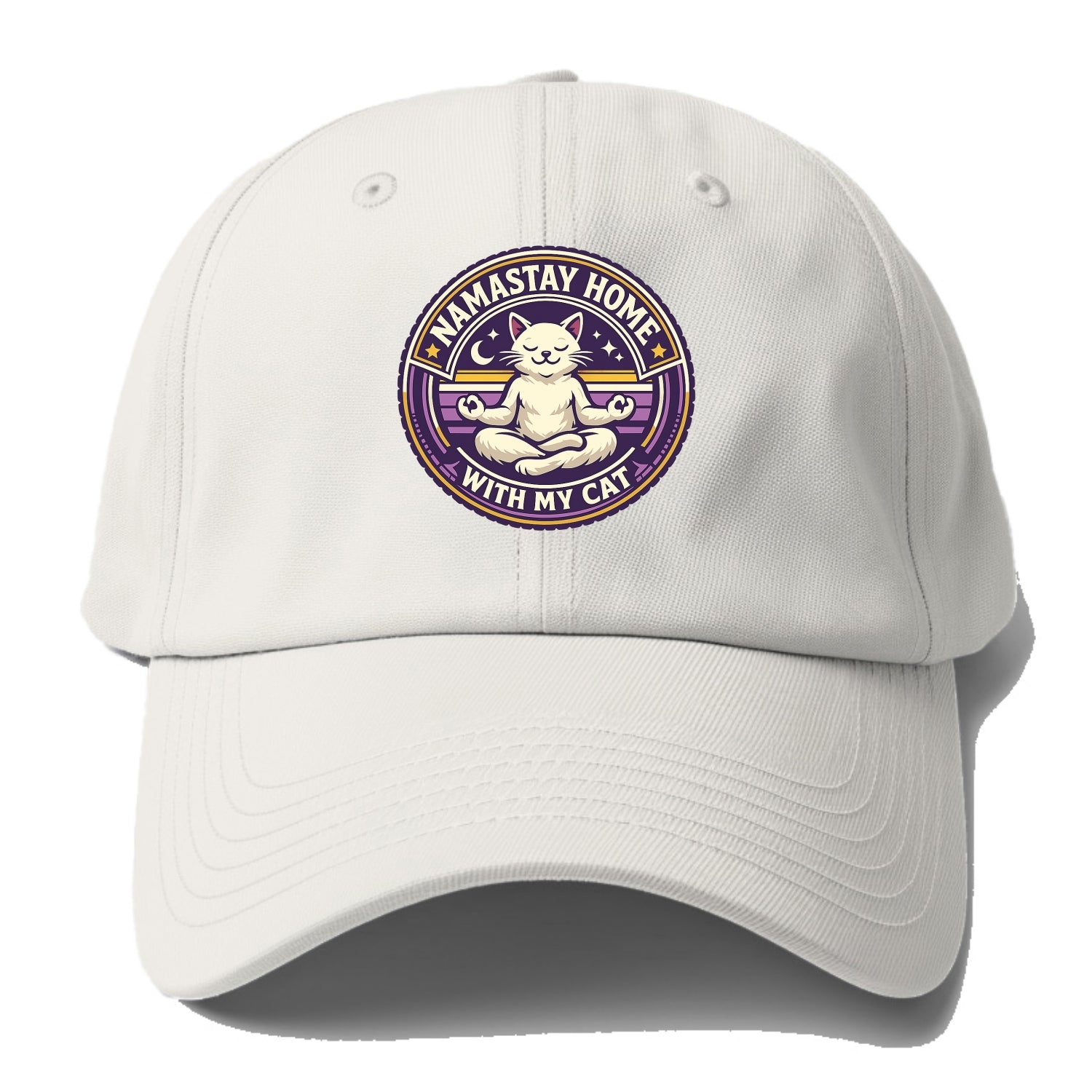 Zen Feline Retreat - Baseball Cap - Off White