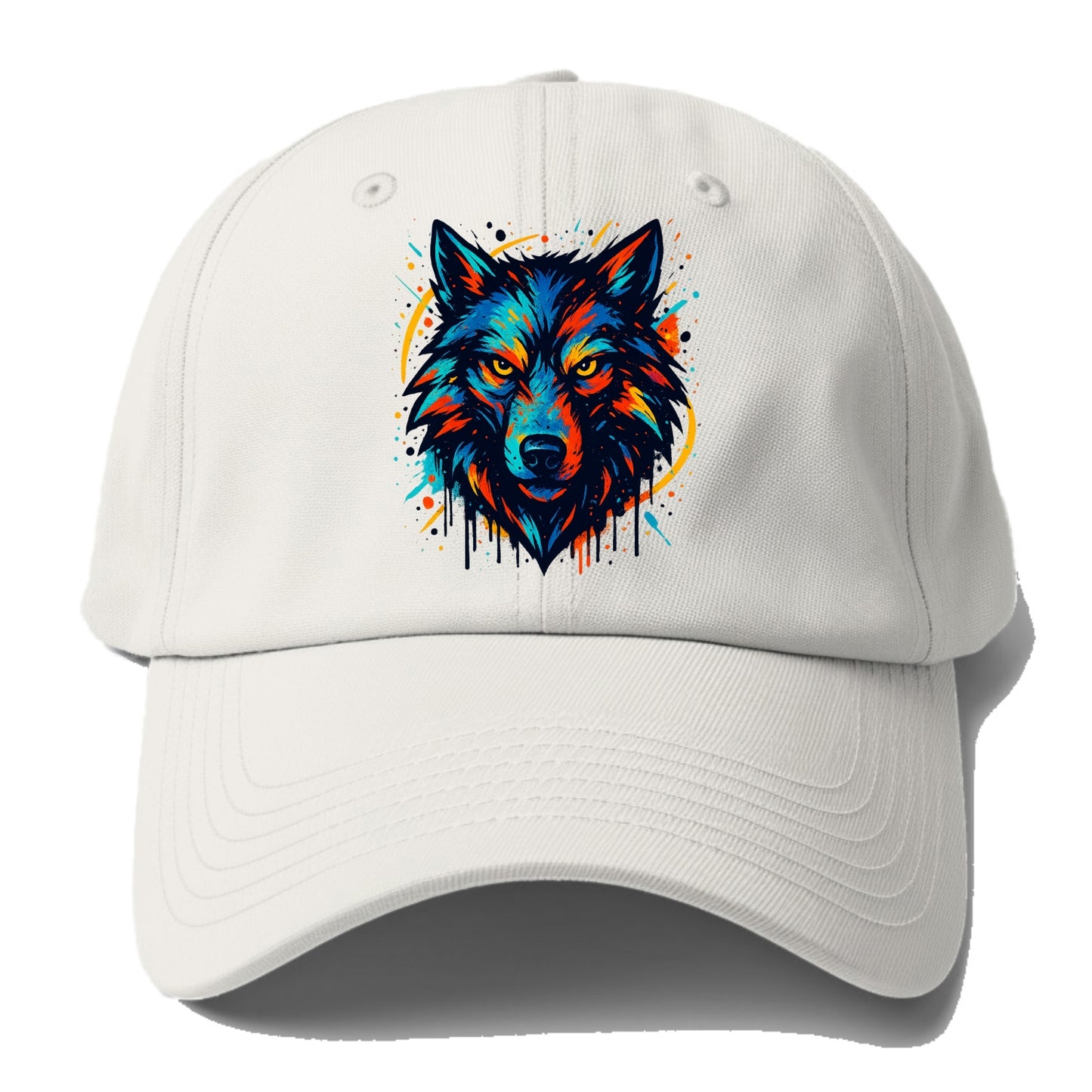 Alpha Wolf Leader  - Baseball Cap For Big Heads - Off White