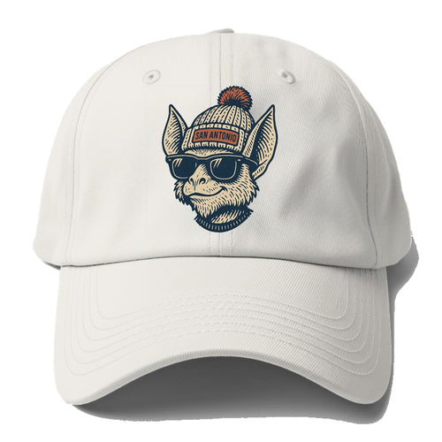 San Antonio Bat wearing San Antonio beanie with pom pom and wayfarer - Baseball Cap For Big Heads