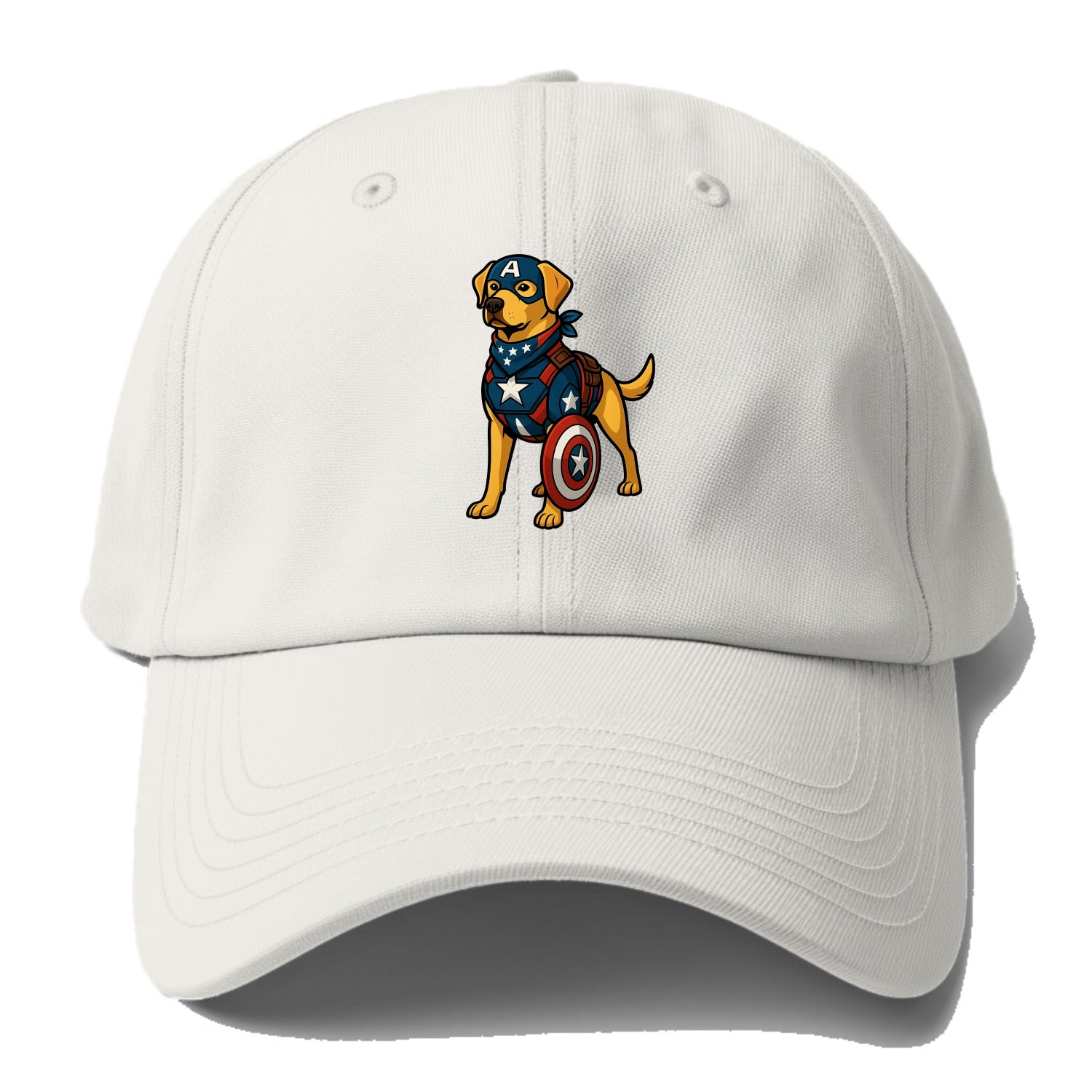 Labrador Captain America  - Baseball Cap Baseball Cap For Big Heads - Off White