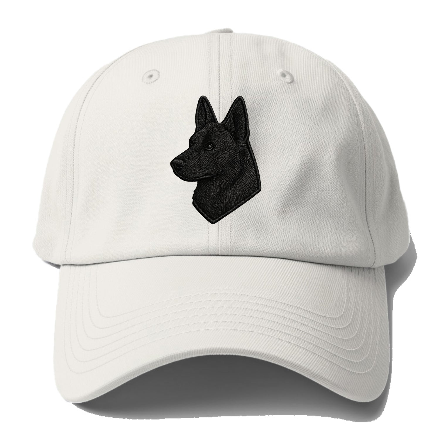 Belgian Sheepdog - Modern black shepherd - Baseball Cap For Big Heads - Off White