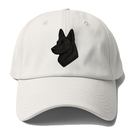Belgian Sheepdog - Modern black shepherd - Baseball Cap For Big Heads - Off White