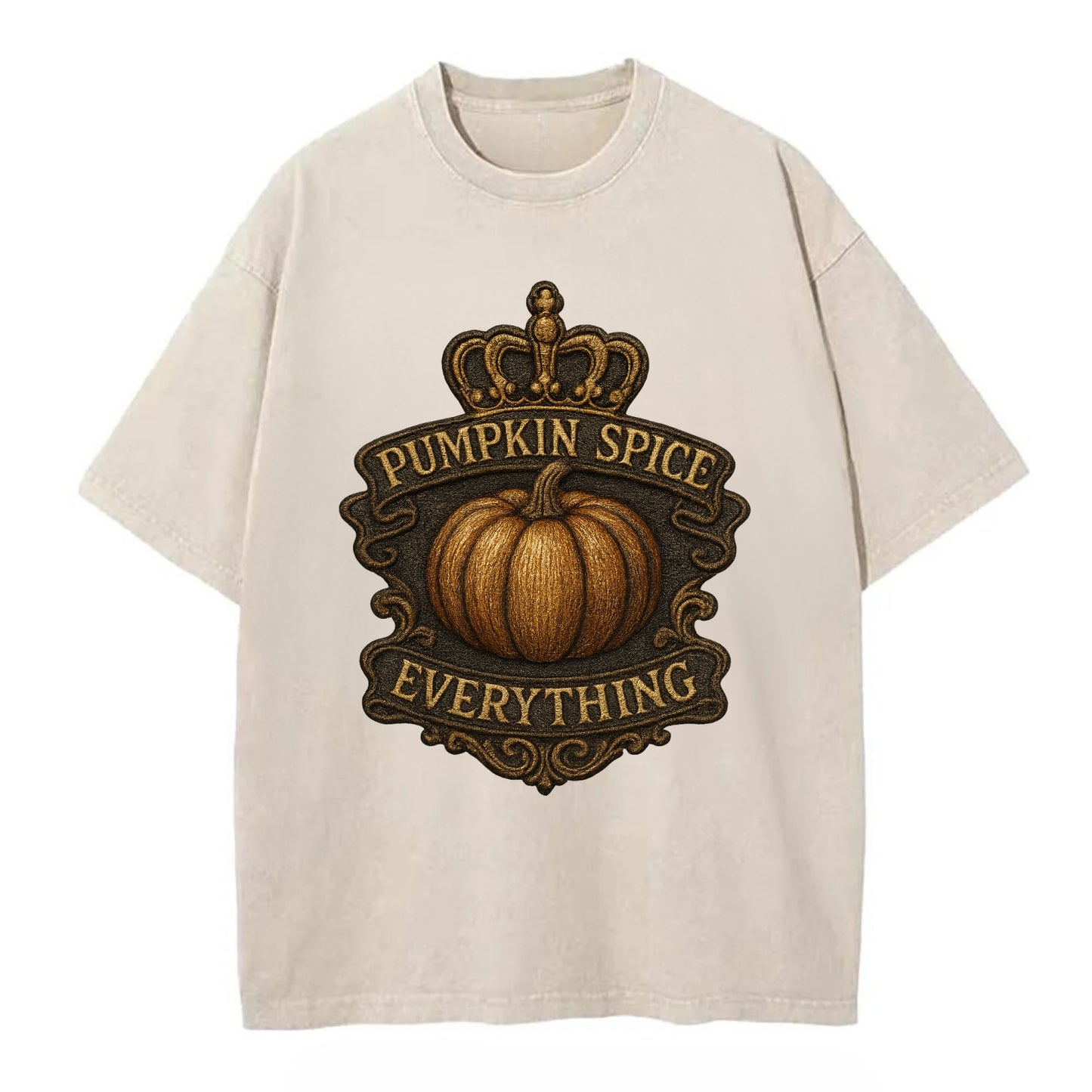 Pumpkin Spice Everything  - Vintage T-shirt - Off White