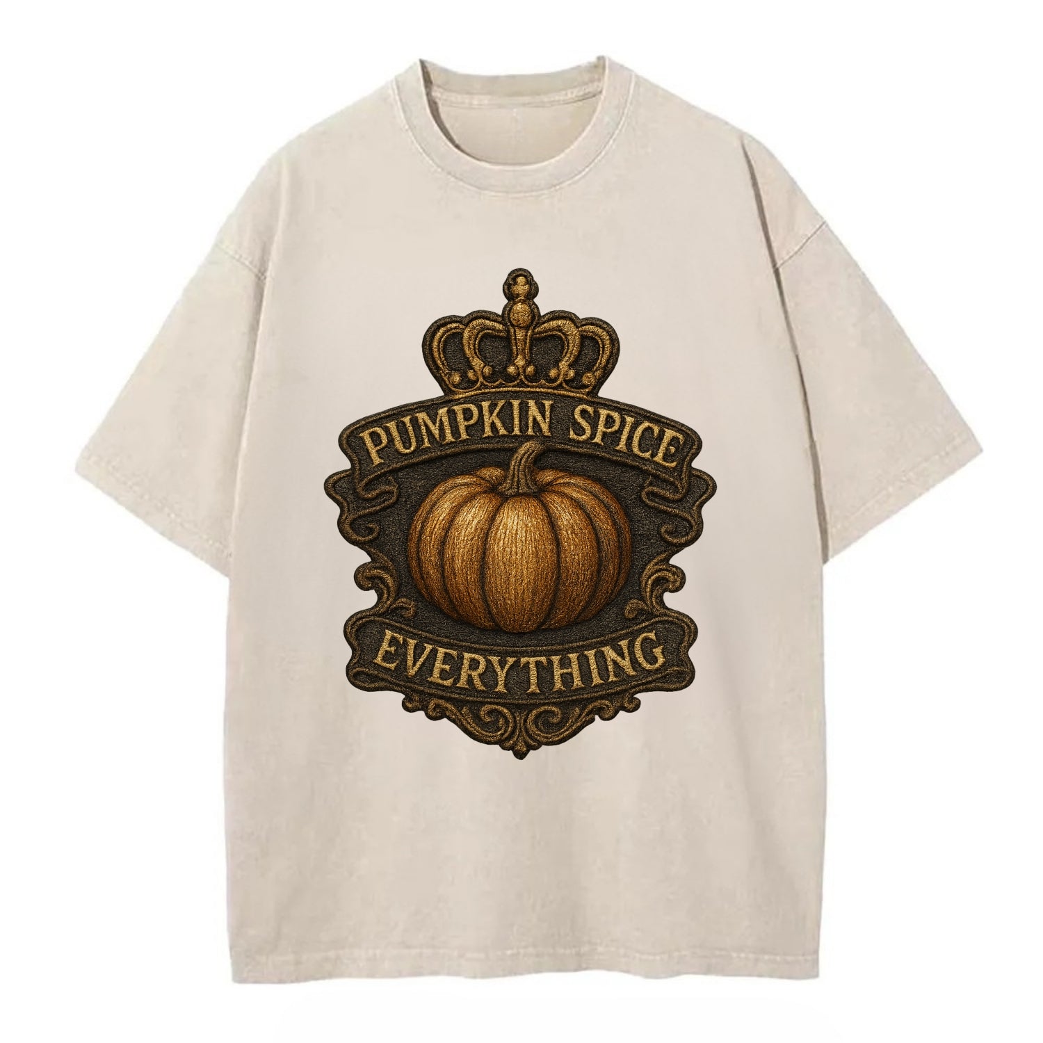 Pumpkin Spice Everything  - Vintage T-shirt - Off White