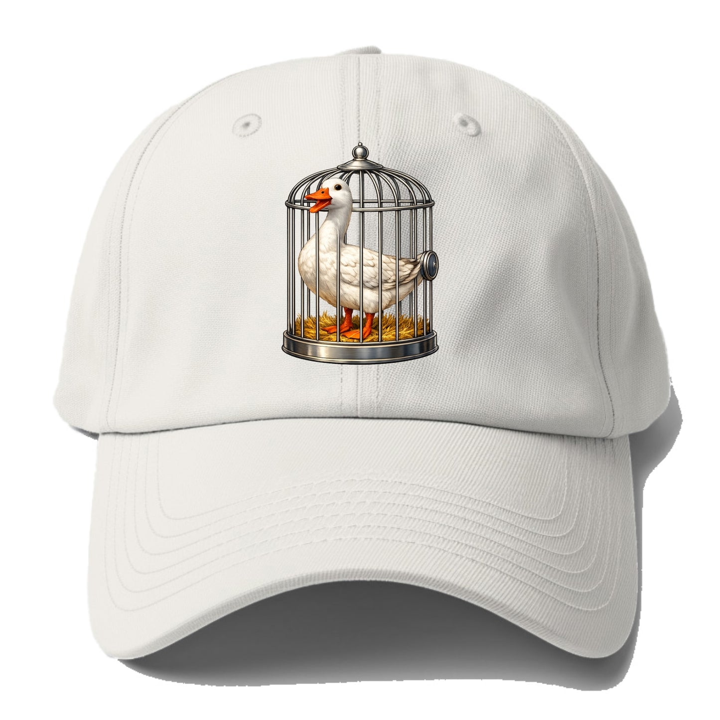 Duck In Cage - Baseball Cap - Off White