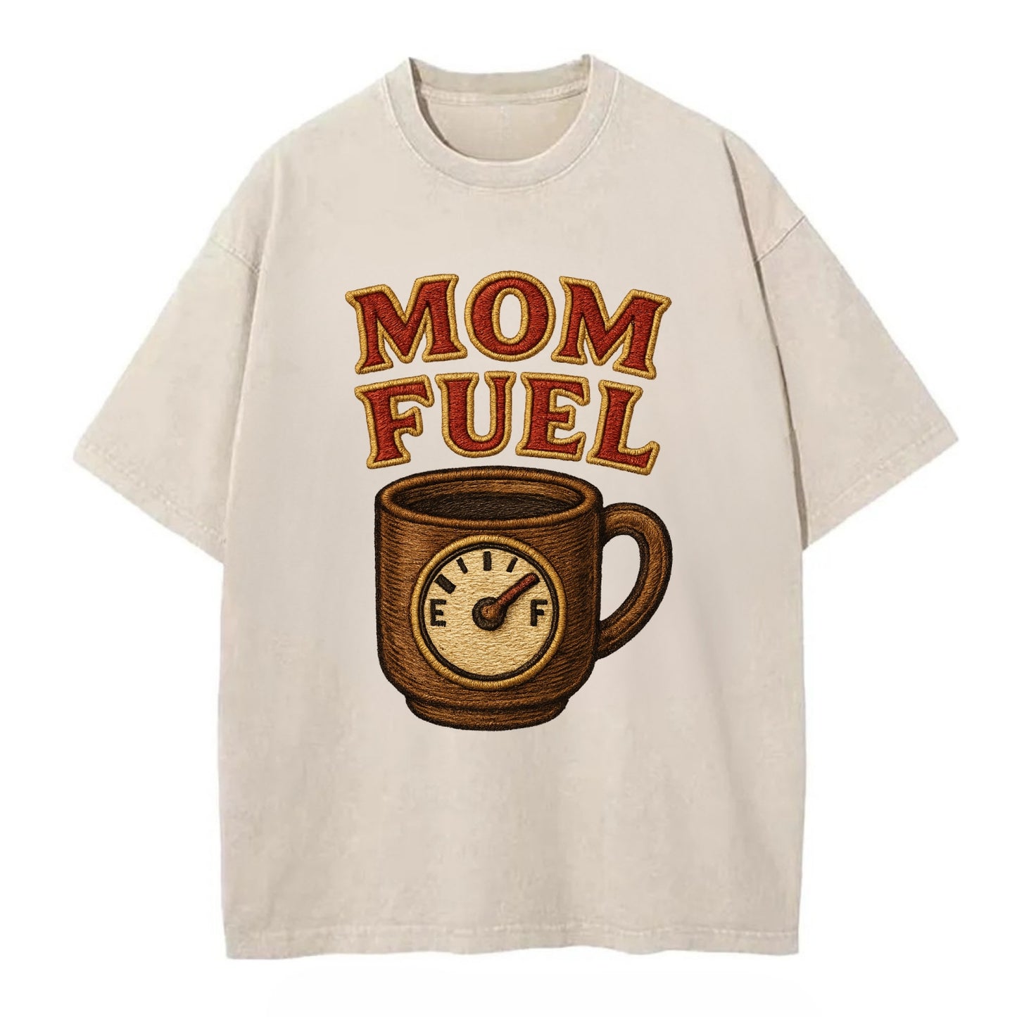 Mom Fuel  - Vintage T-shirt - Off White