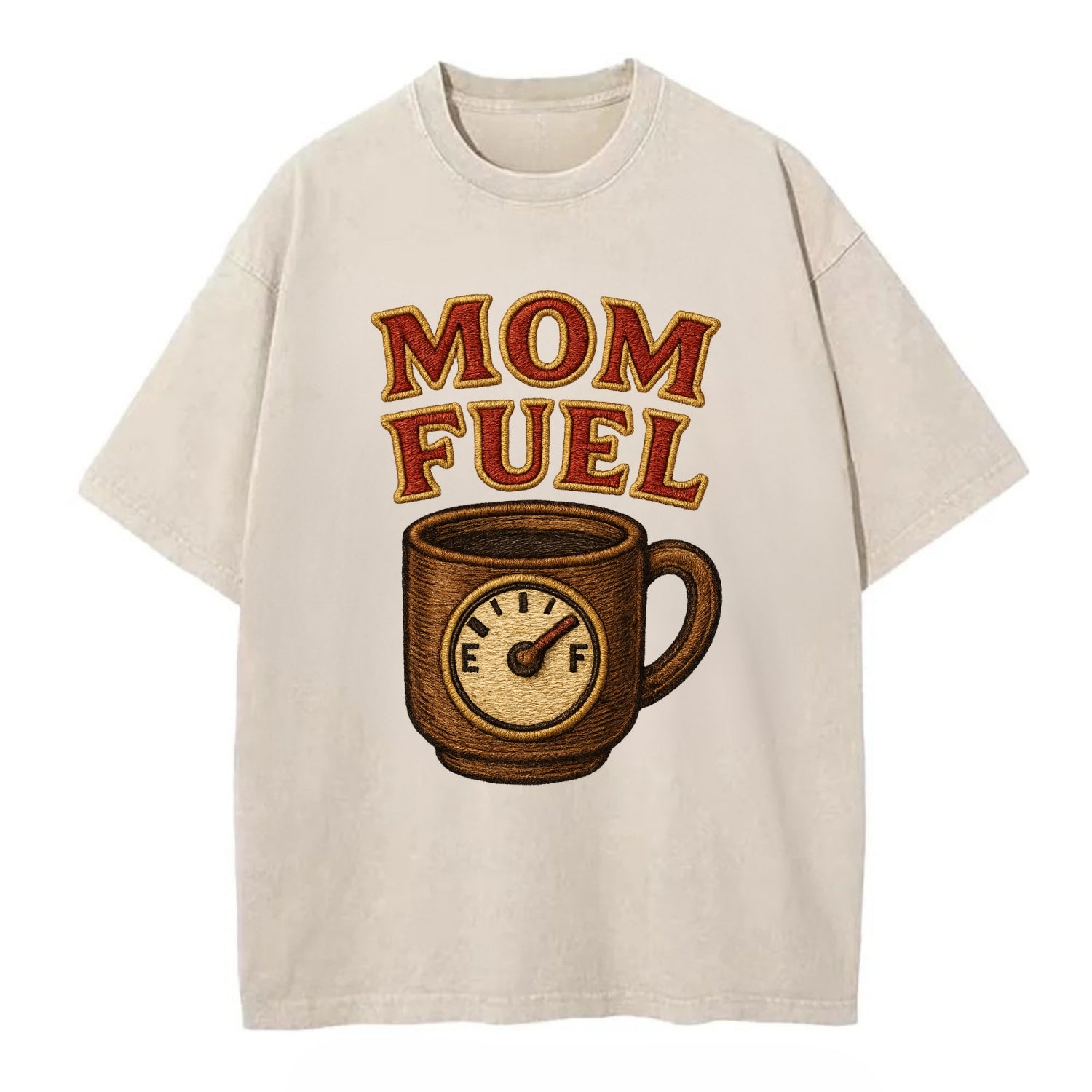 Mom Fuel  - Vintage T-shirt - Off White