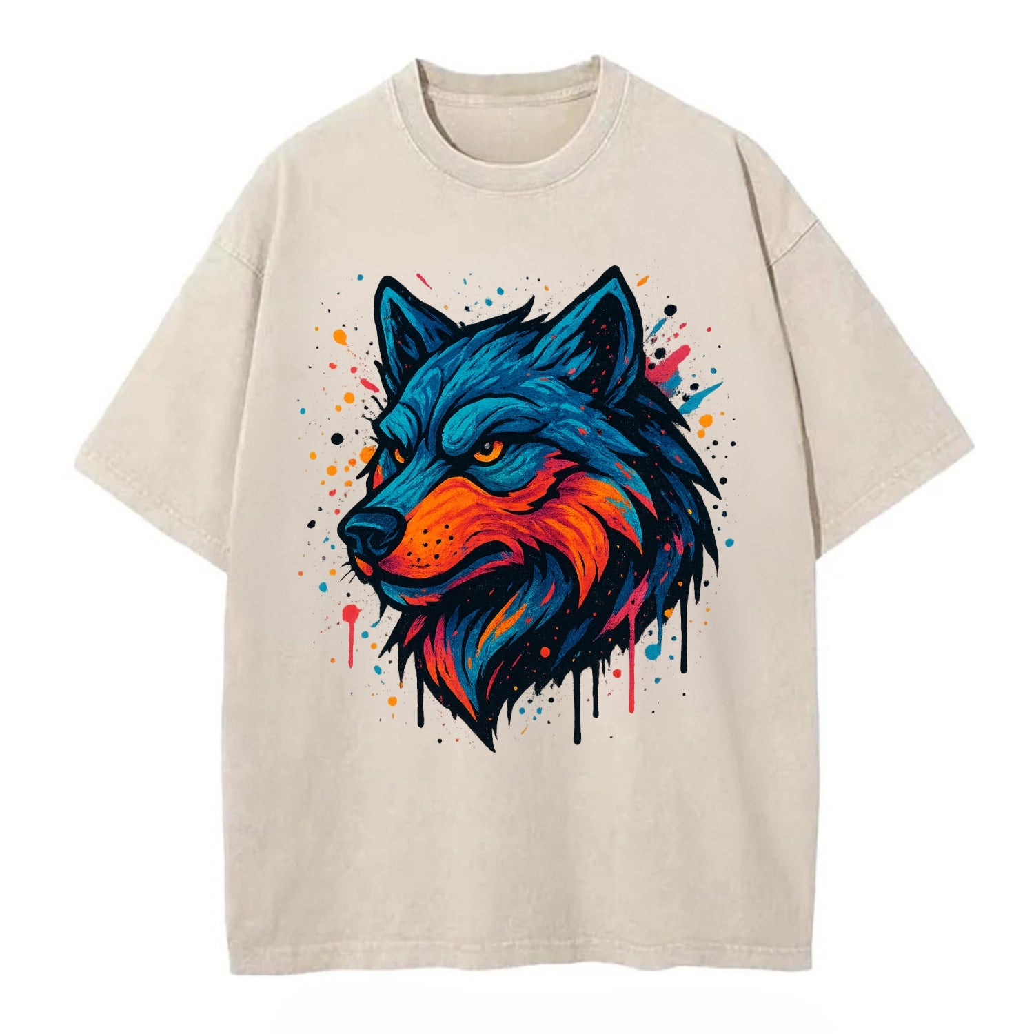 Velvet Wolf Royal  - Vintage T-shirt - Off White