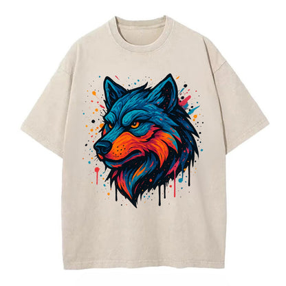 Velvet Wolf Royal  - Vintage T-shirt - Off White