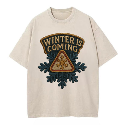 Winter Is Coming  - Vintage T-shirt - Off White