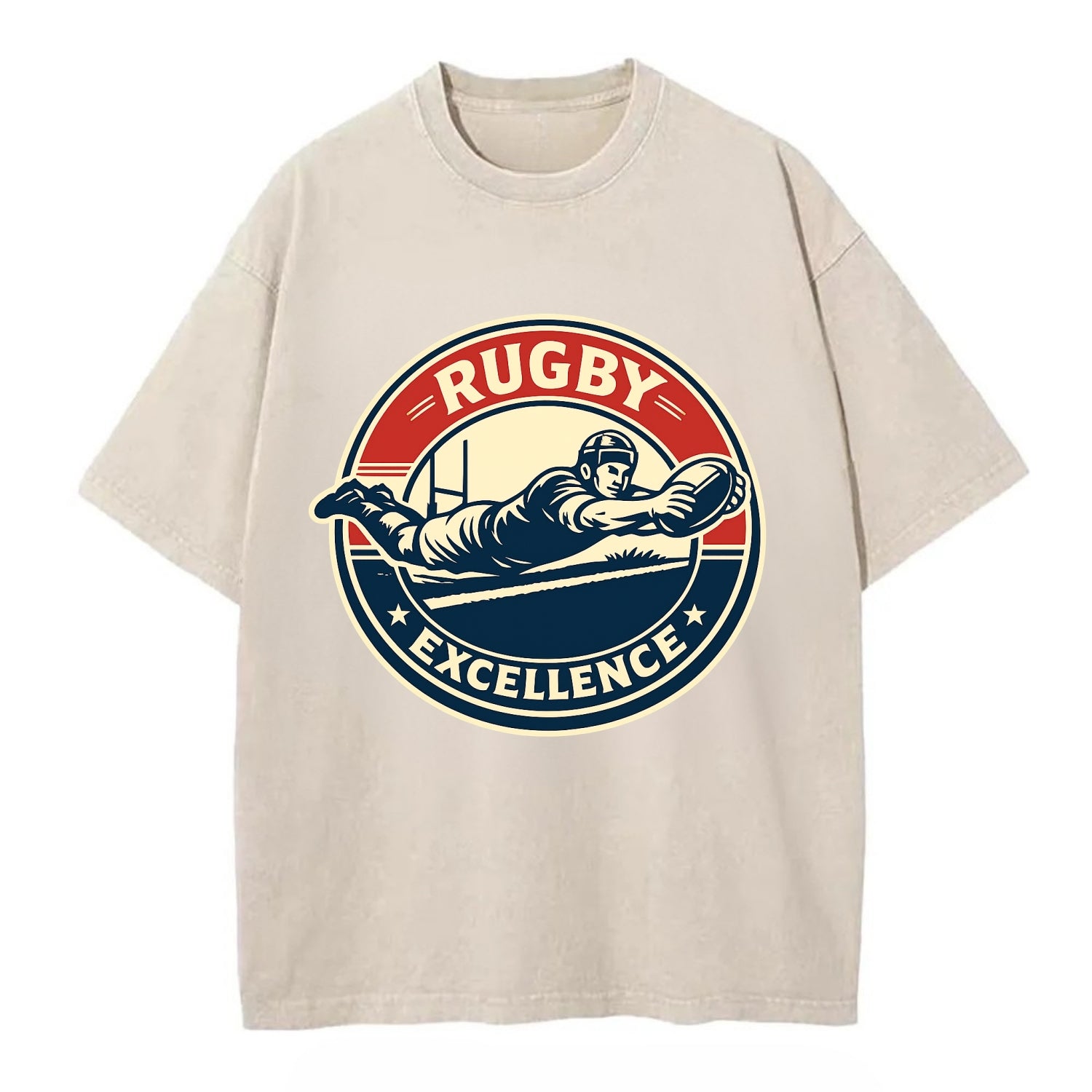 Epic Try Dive Emblem - Vintage T-shirt - Off White