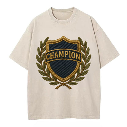 Champion Shield  - Vintage T-shirt - Off White
