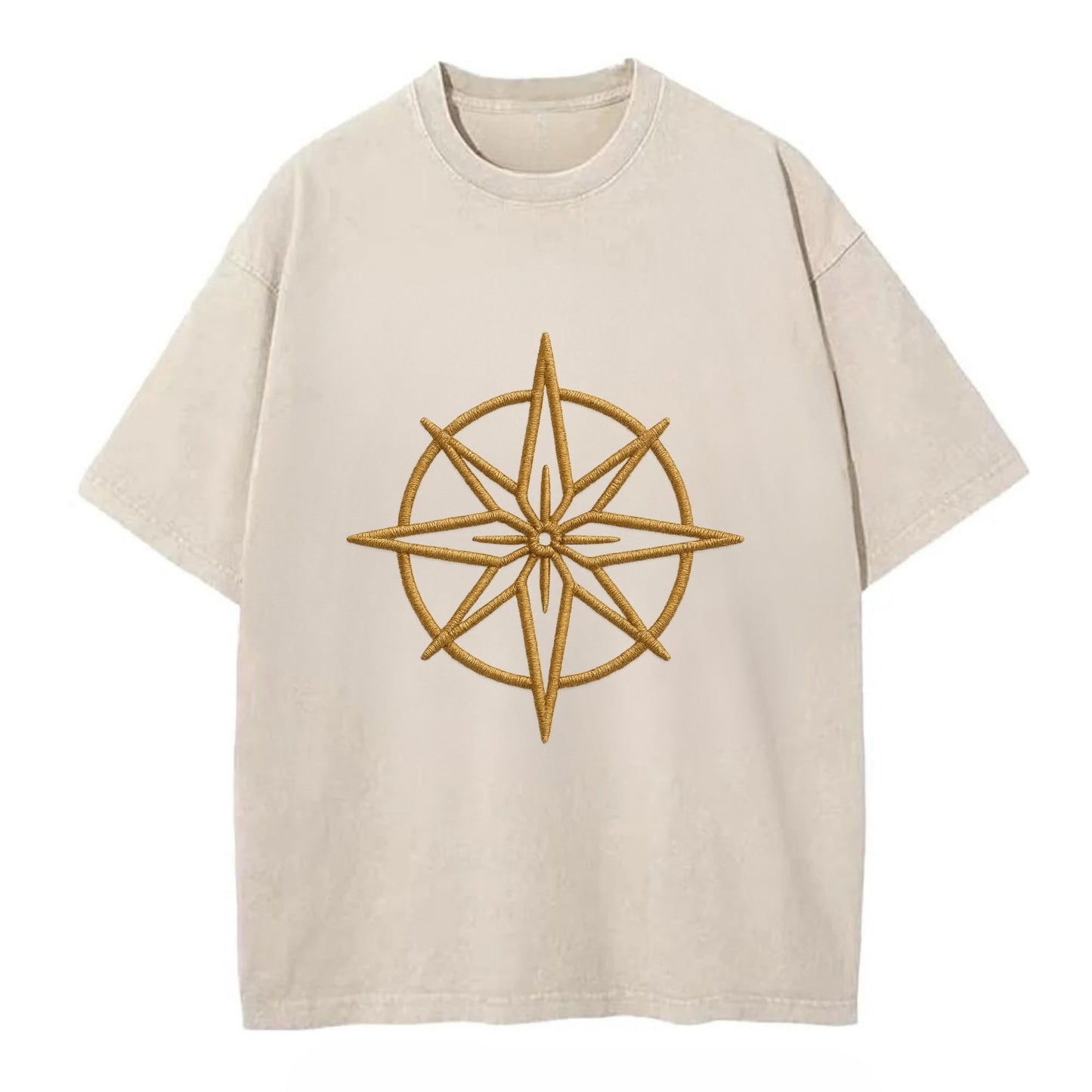 Compass Rose  - Vintage T-shirt - Off White
