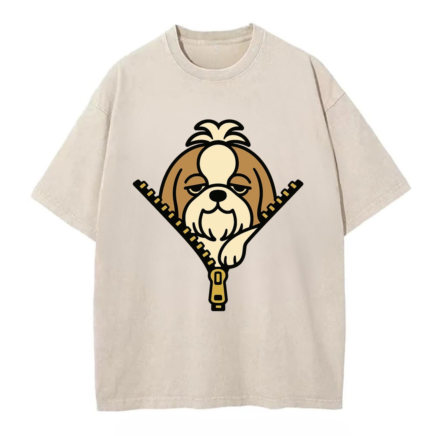 Shih Tzu - Vintage T-shirt - Off White