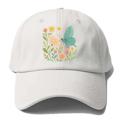 Mint Night Butterfly - Baseball Cap For Big Heads - Off White