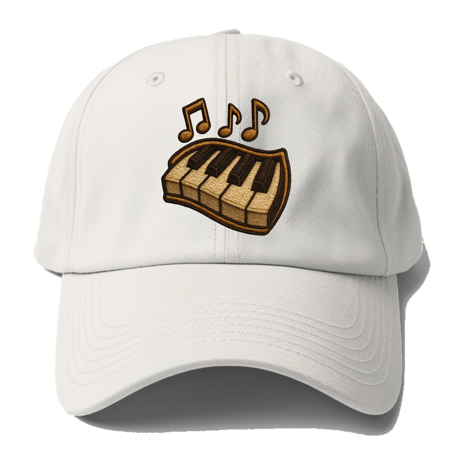 Piano Keys  - Baseball Cap For Big Heads - Off White
