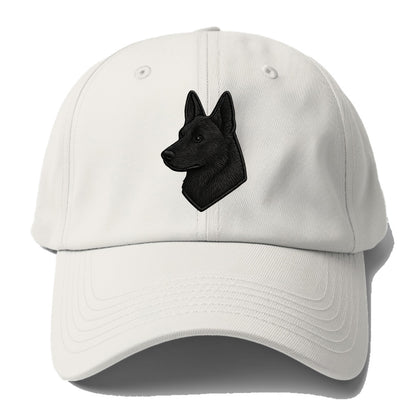 Belgian Sheepdog - Modern black shepherd - Baseball Cap - Off White