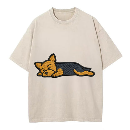 Yorkshire Terrier - Blue and tan fully r Vintage T-shirt - Off White