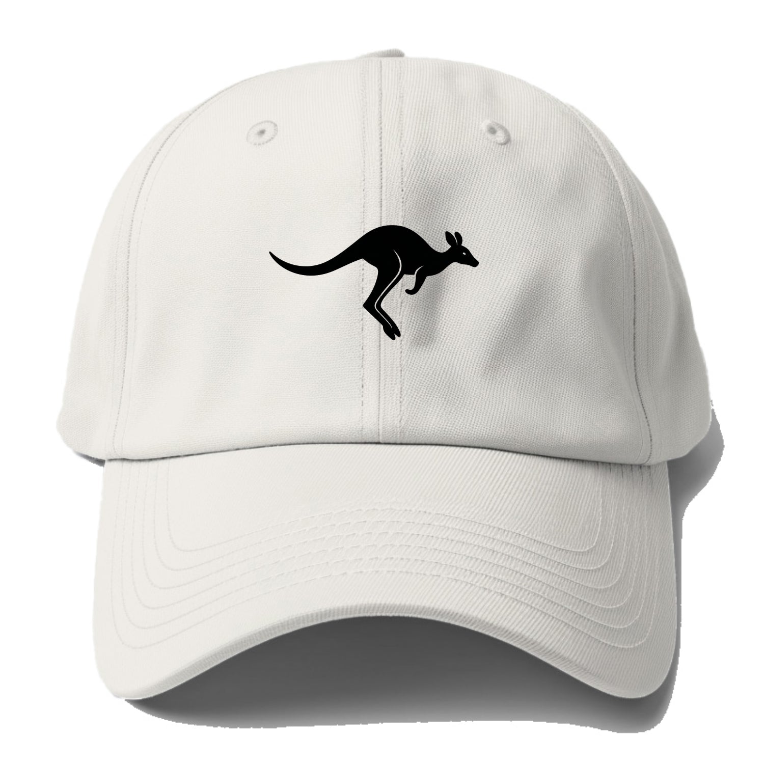 Kangaroo leaping across outback - Baseball Cap For Big Heads - Off White