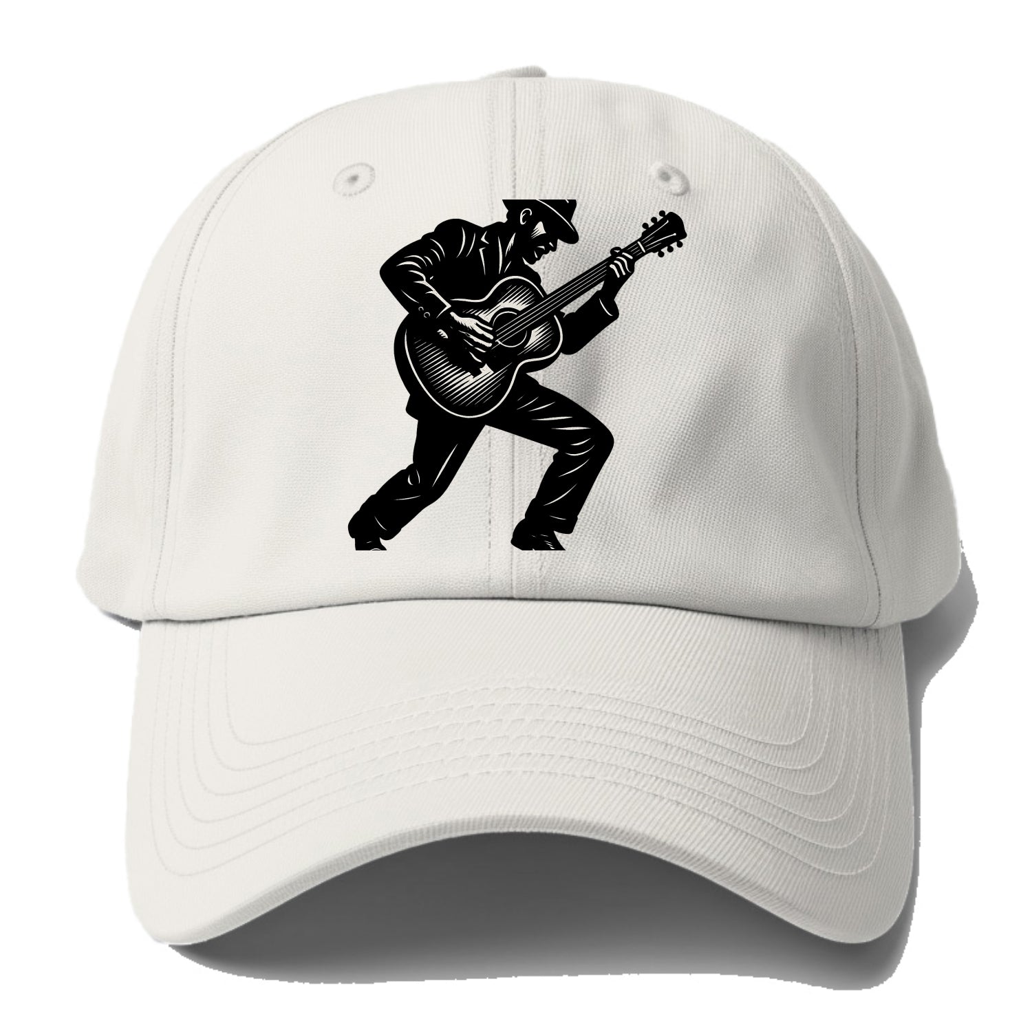 Guitarist playing acoustic guitar - Baseball Cap For Big Heads - Off White