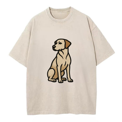 Rhodesian Ridgeback - Red wheaten sittin Vintage T-shirt - Off White