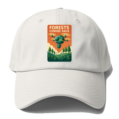 Reforestation drone planting millions of trees - "Forests Coming Back" - Baseball Cap For Big Heads - Off White