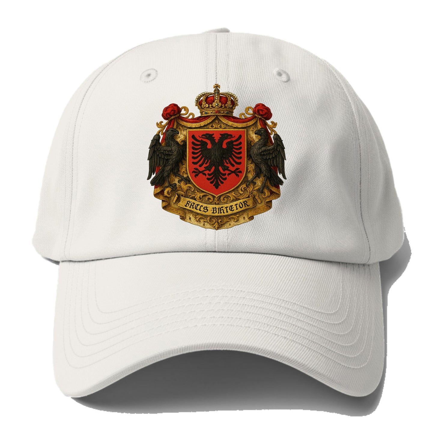 Albania Double Eagle Emblem - Baseball Cap For Big Heads - Off White