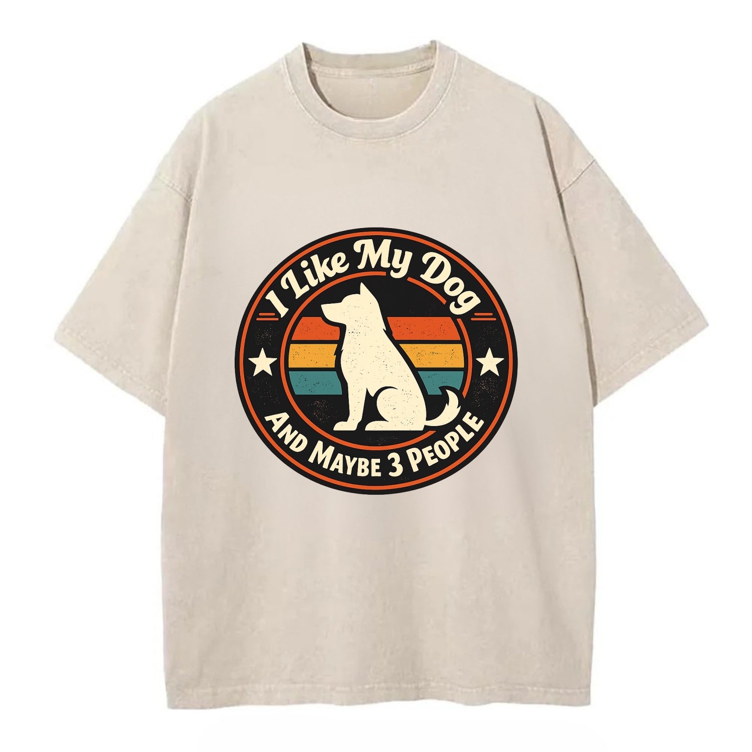 Canine Companion Crew - Vintage T-shirt - Off White