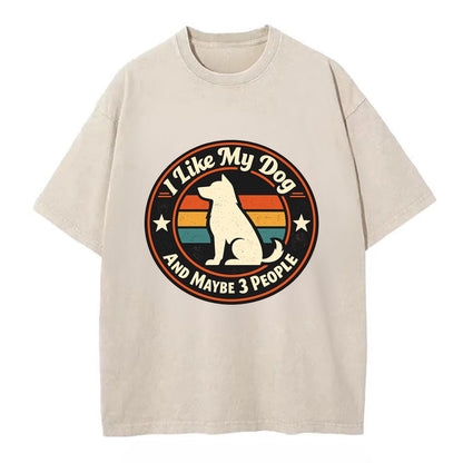 Canine Companion Crew - Vintage T-shirt - Off White