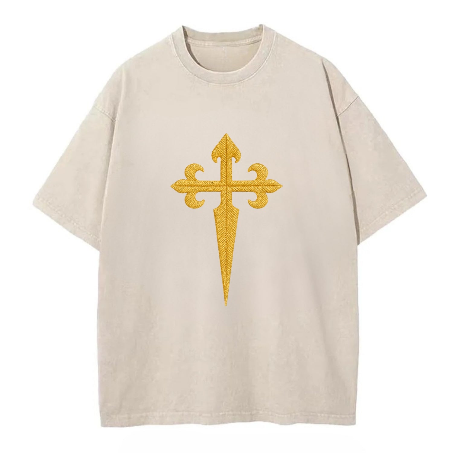 Order Of Santiago Cross - Vintage T-shirt - Off White