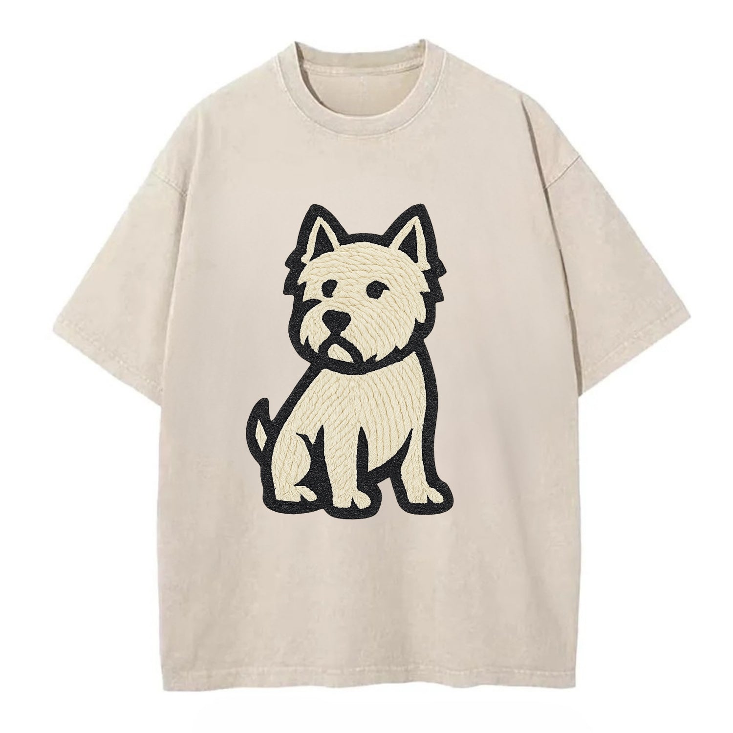 West Highland White Terrier - Alert stan Vintage T-shirt - Off White