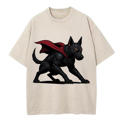 Belgian Malinois Black Panther  - Vintage T-shirt - Off White