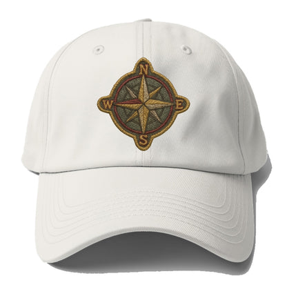 Compass rose with cardinal directions - explorer symbol - Baseball Cap For Big Heads - Off White