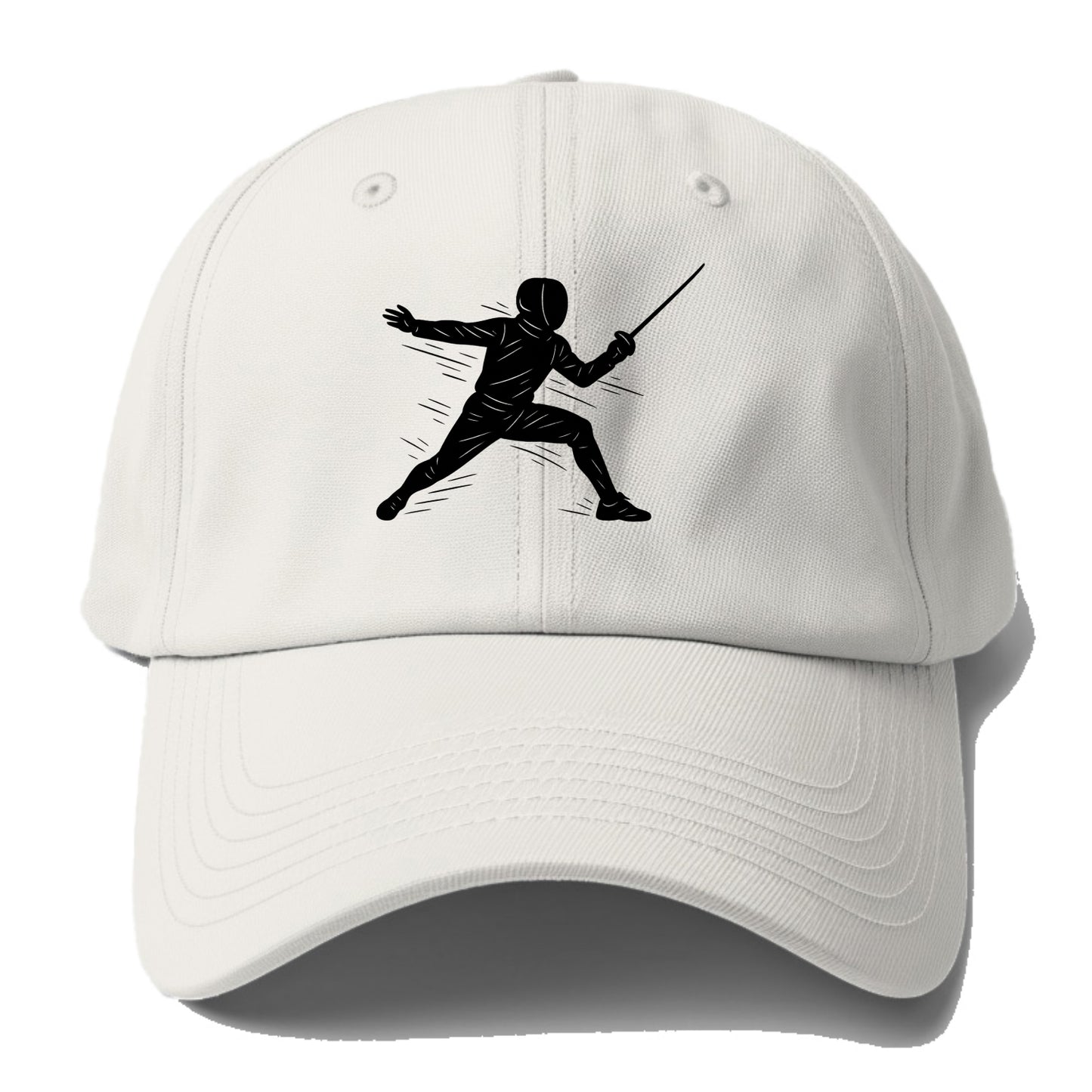 Fencer lunging attack position - Baseball Cap For Big Heads - Off White