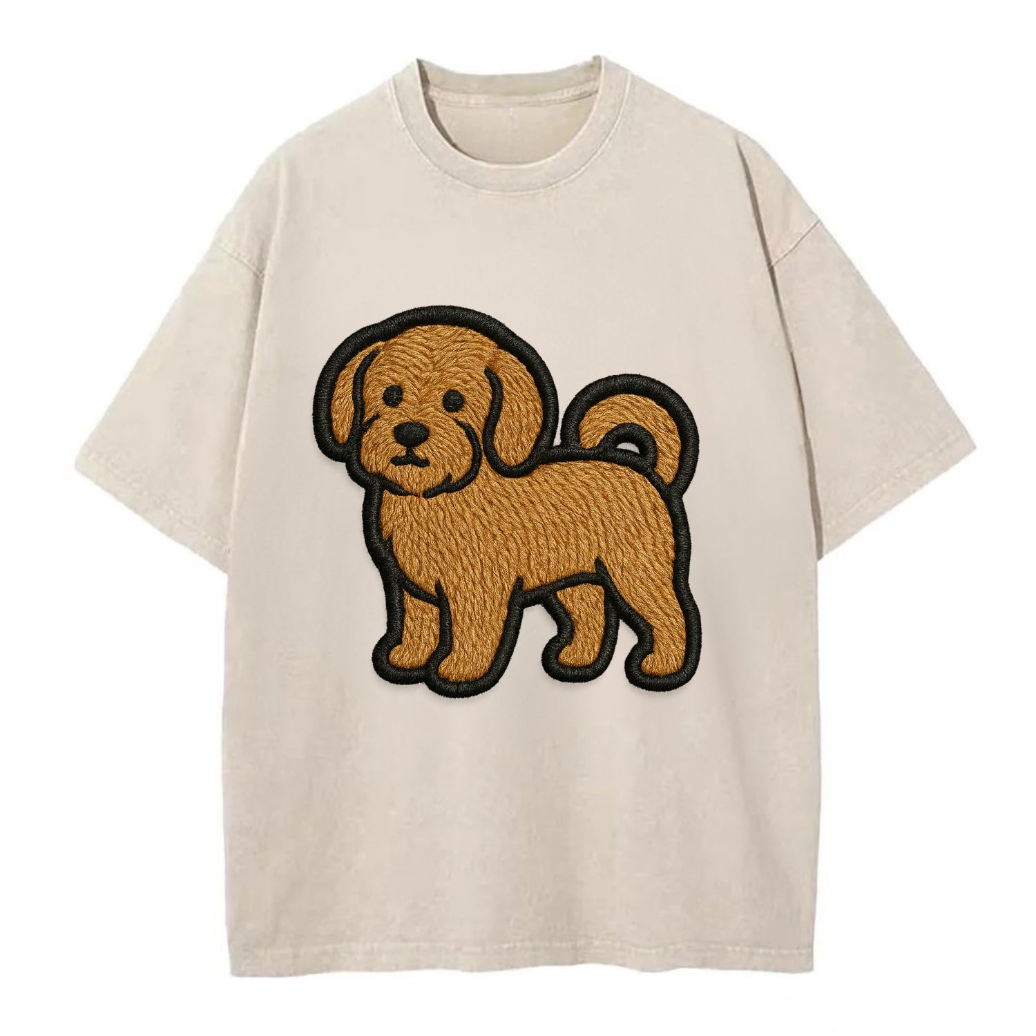Havanese - Contemporary small dog design - Vintage T-shirt - Off White