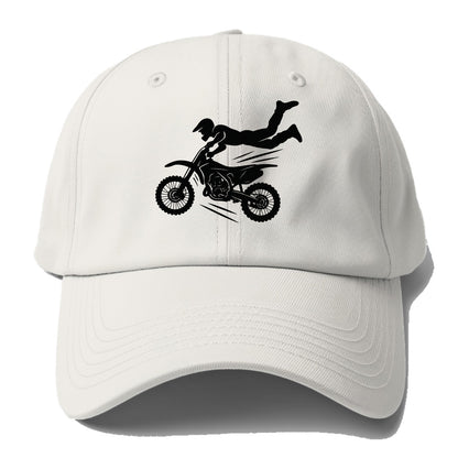 Motocross rider airborne trick - Baseball Cap For Big Heads - Off White