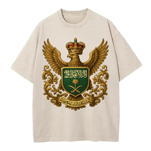 Saudi Arabia Heritage Badge  - Vintage T-shirt