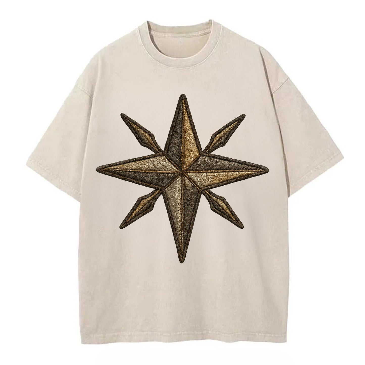 Nautical Star  - Vintage T-shirt - Off White
