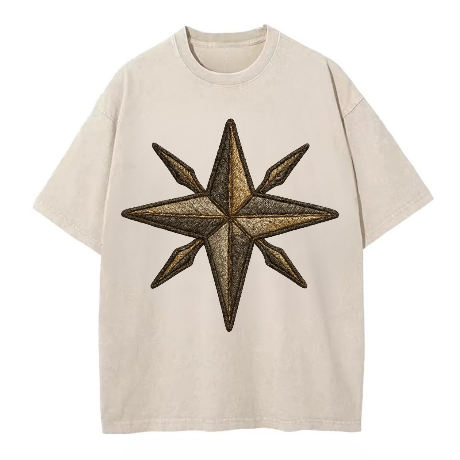 Nautical Star  - Vintage T-shirt - Off White