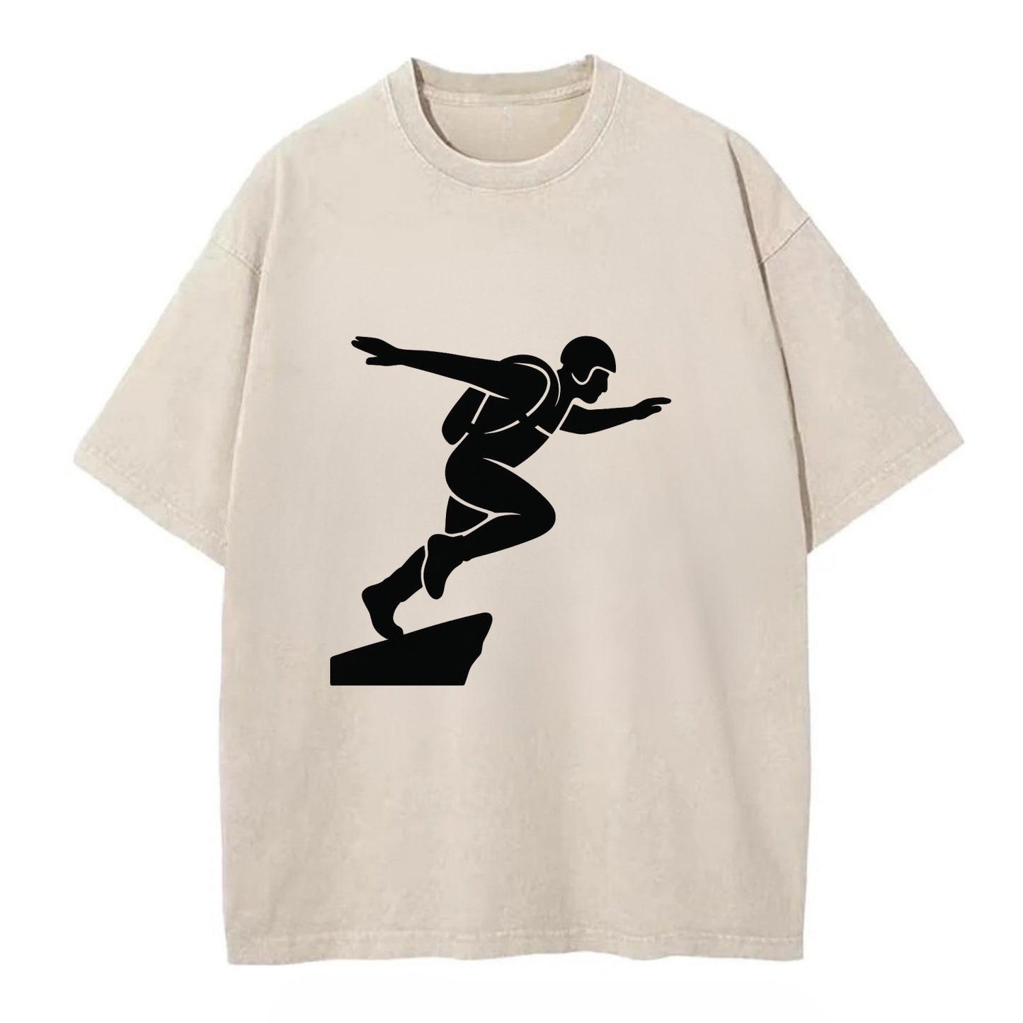Base jumper launching off - Vintage T-shirt - Off White